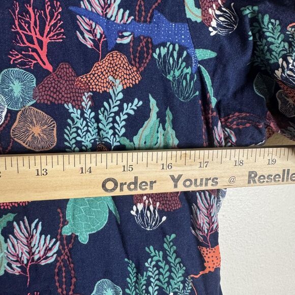 Sugarhill Brighton Dress Womens 10 Navy Sea Life Print Short Sleeve Tie Waist - Picture 7 of 10